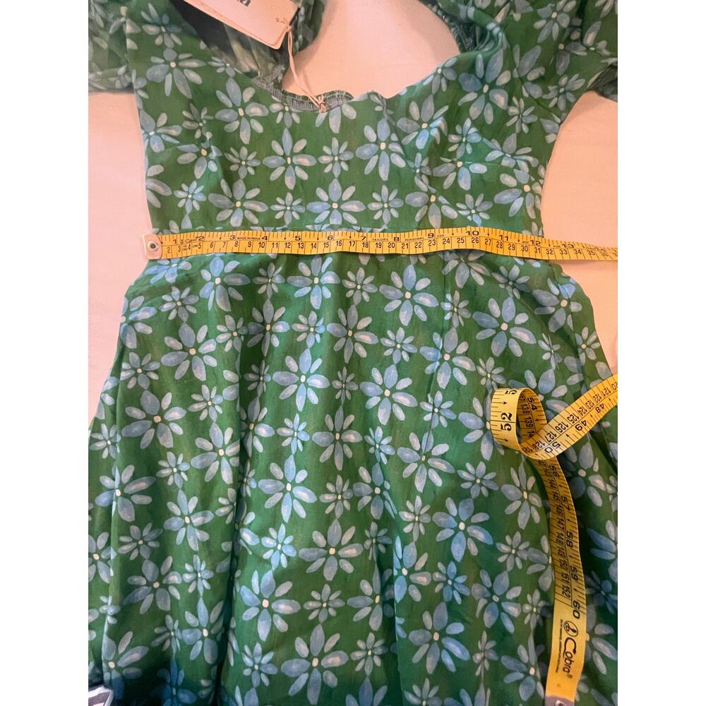 De Loreta Green Floral Midi Dress NWT XS - Picture 5 of 5